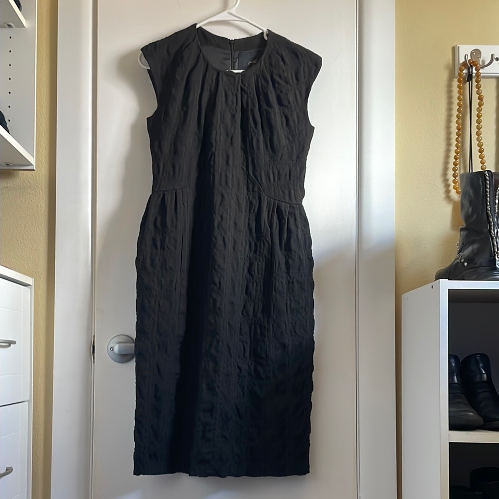 Rachel Comey Gray Ruched Sheath Midi Dress